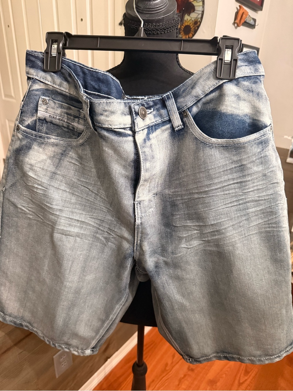 Marc Ecko Light Washed Blue Denim Shorts